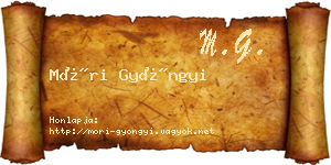 Móri Gyöngyi névjegykártya