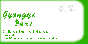 gyongyi mori business card